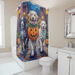 Great Pyrenees Trick-or-Treating Halloween Costume Shower Curtain