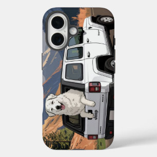 Great Pyrenees trip iPhone 16 Case