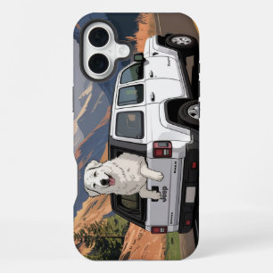 Great Pyrenees trip iPhone 16 Plus Case