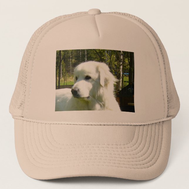 great pyrenees trucker hat (Front)
