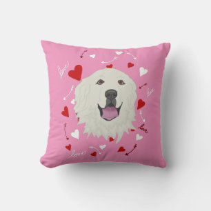 Great Pyrenees Valentines Day Cushion