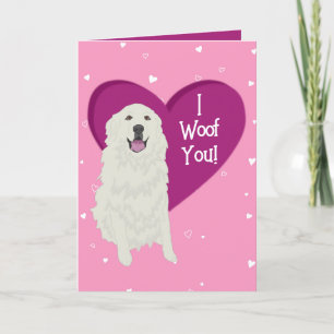 Great Pyrenees Valentines Day  Thank You Card