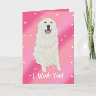 Great Pyrenees Valentines Day Thank You Card