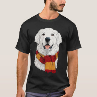Great Pyrenees Wearing a Scarf T-Shirt