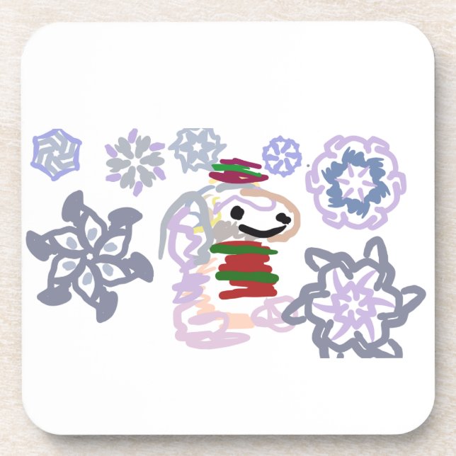 Great Pyrenees winter  Coaster (Front)