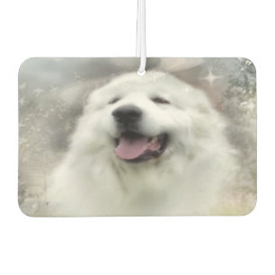 Great Pyrenees Winter Scene Car Air Freshener