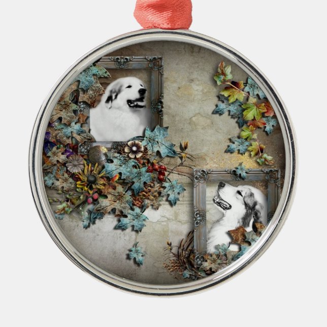 great pyreness dog metal tree decoration (Front)