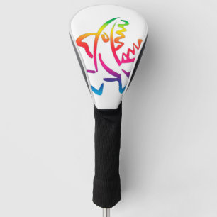 great rainbow shark golf head cover