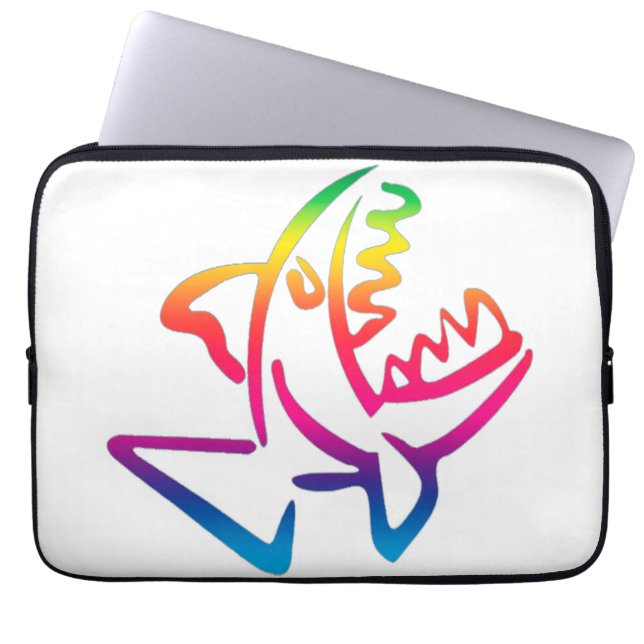 great rainbow shark laptop sleeve (Front)