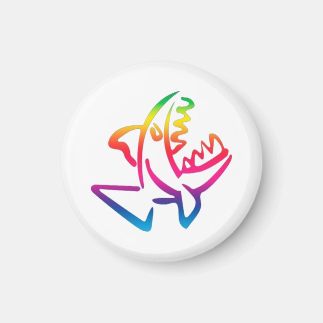 great rainbow shark magnet (Front)