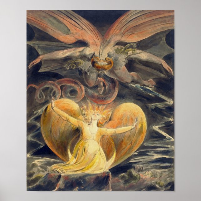 Great Red Dragon by William Blake Poster (Front)