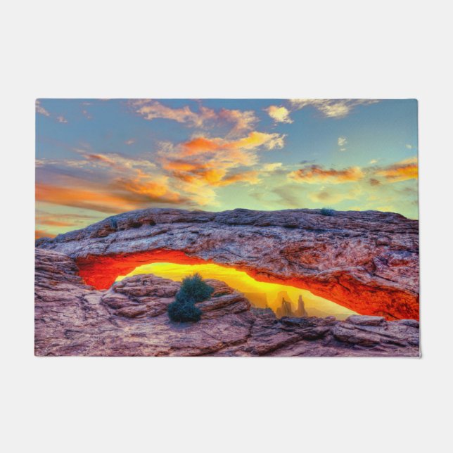 Great Rock Arch Desert Sunset Doormat (Front)