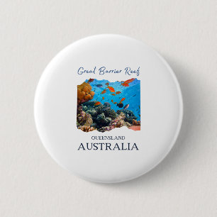 Great Rrier Reef Queensland Australia Souvenir Wom 6 Cm Round Badge
