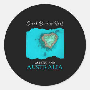 Great Rrier Reef Queensland Australia Souvenir Wom Classic Round Sticker