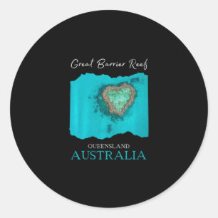 Great Rrier Reef Queensland Australia Souvenir Wom Classic Round Sticker