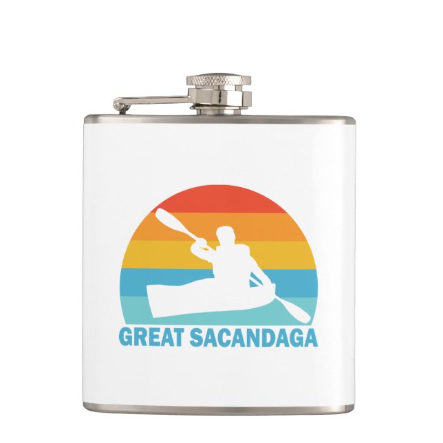 Great Sacandaga Lake New York Kayak Hip Flask (Front)