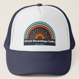 Great Sacandaga Lake New York Rainbow Trucker Hat