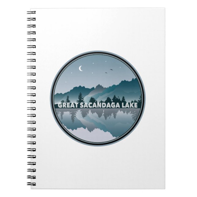 Great Sacandaga Lake New York Reflection Notebook (Front)
