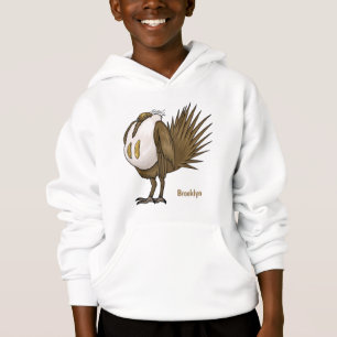 Great sage grouse bird cartoon illustration 