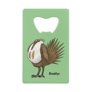 Great sage grouse bird cartoon illustration