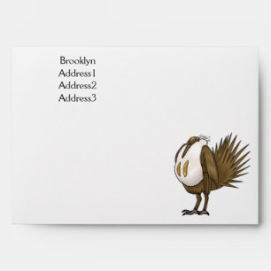 Great sage grouse bird cartoon illustration envelope
