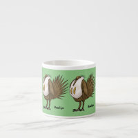 Great sage grouse bird cartoon illustration