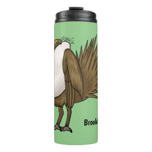 Great sage grouse bird cartoon illustration thermal tumbler