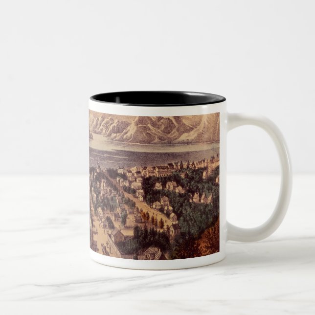 Great Salt Lake, Utah Two-Tone Coffee Mug (Right)