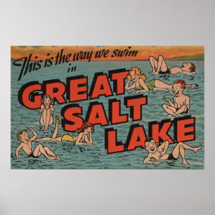 Great Salt Lake, UtahThe Way We SwimUtah Poster
