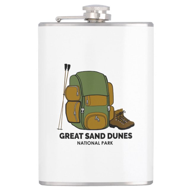 Great Sand Dunes National Park Backpack Hip Flask (Front)