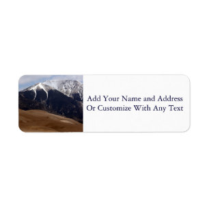 Great Sand Dunes National Park Colorado Return Address Label