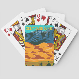 Great Sand Dunes National Park Colorado Vintage  Playing Cards