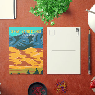 Great Sand Dunes National Park Colorado Vintage Postcard