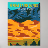 Great Sand Dunes National Park Colorado Vintage