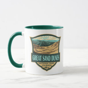 Great Sand Dunes National Park Illustration Retro Mug