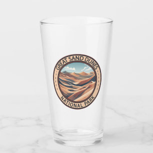 Great Sand Dunes National Park Illustration Travel Glass