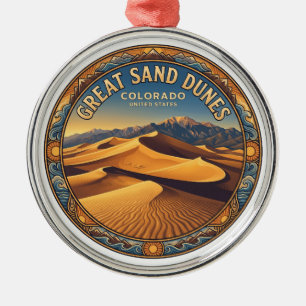 Great Sand Dunes National Park Mosca Colorado Metal Ornament