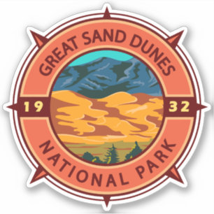 Great Sand Dunes National Park Retro Compass
