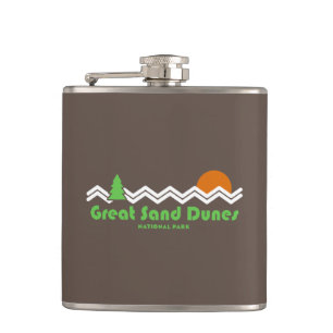 Great Sand Dunes National Park Retro Hip Flask