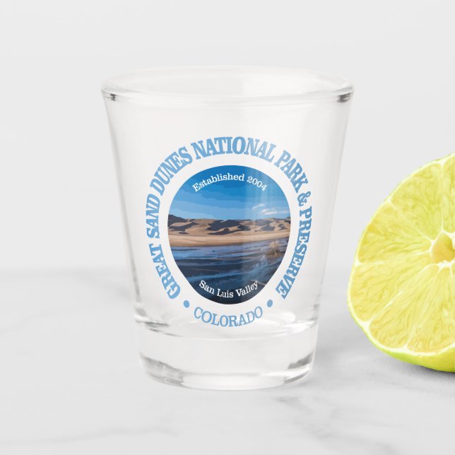 Great Sand Dunes NP2 Shot Glass (Front)