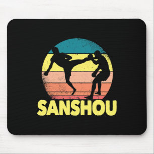 Great Sanshou Design Chinese Kickboxing Martial Ar Mouse Pad