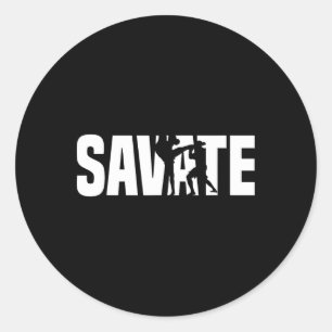 Great Savate Boxing Outfit Kick Mma Kickboxing Classic Round Sticker