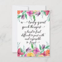 Great school speech therapist thank you gift SLP