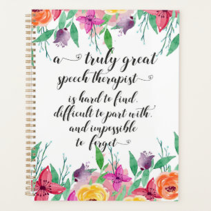Great school speech therapist thank you gift SLP Planner