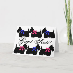 "Great Scott!", Scottish Terrier blank card