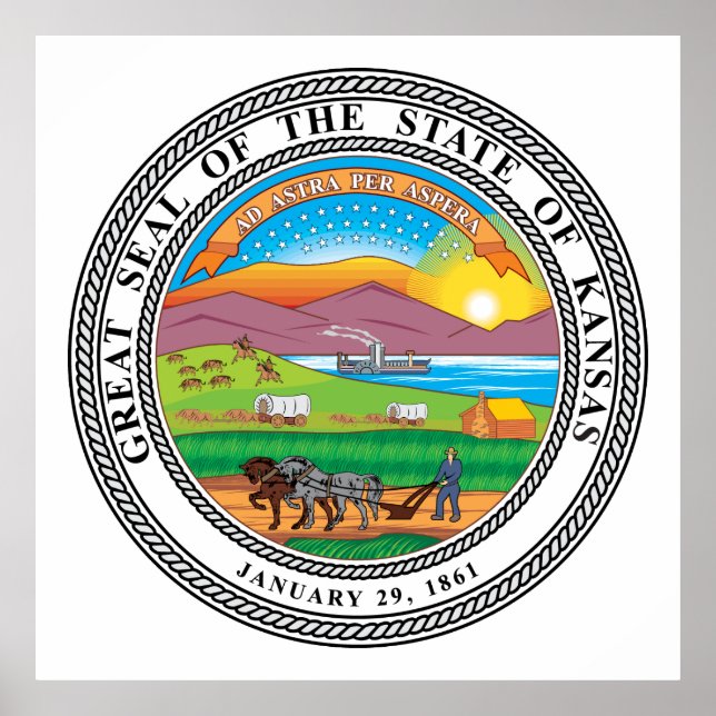 Great seal of the state of Kansas Poster (Front)