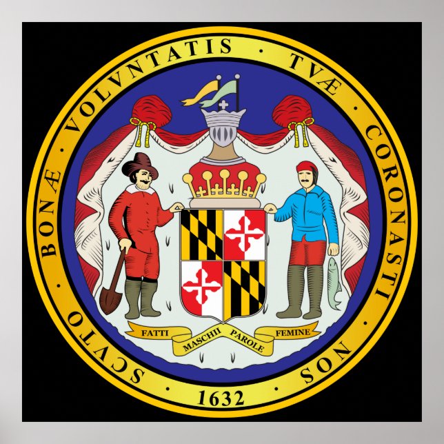 Great seal of the state of Maryland Poster (Front)