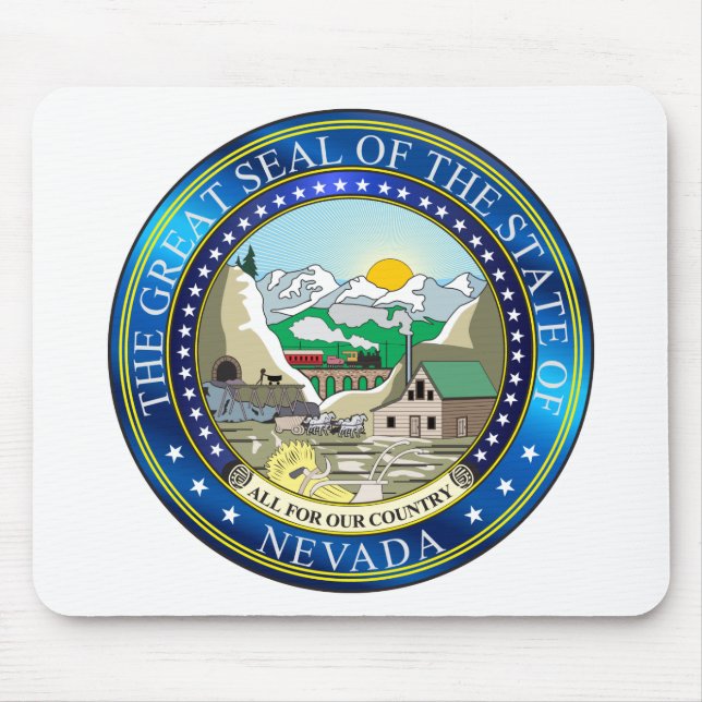 Great seal of the state of Nevada Mouse Pad (Front)
