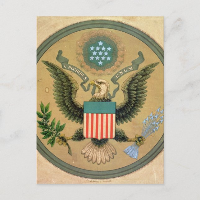 Great Seal of the United States, c.1850 Postcard (Front)