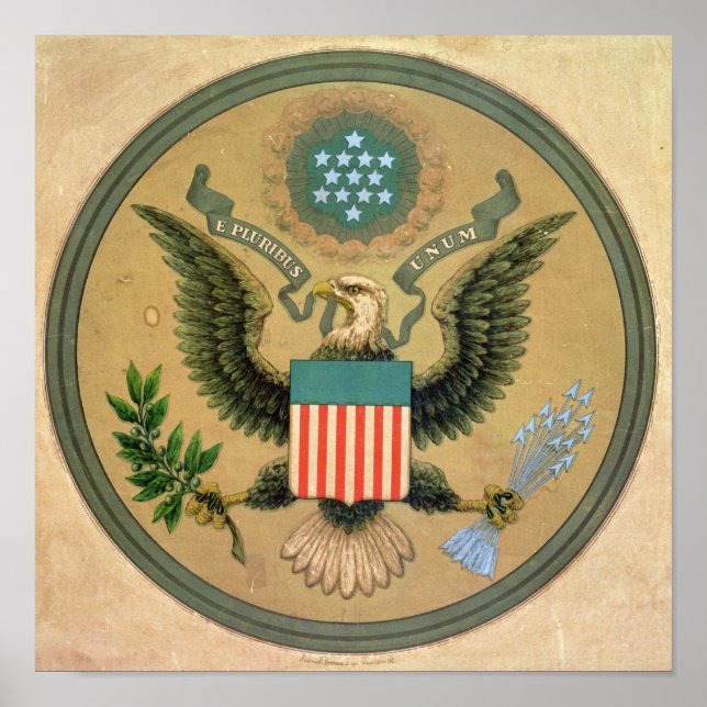 Great Seal of the United States, c.1850 Poster (Front)